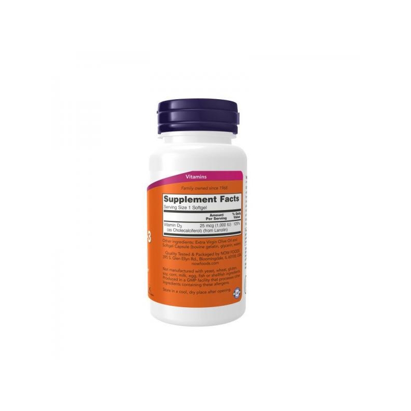 NOW365 Vitamin D-3 1000IU 180 soft gels